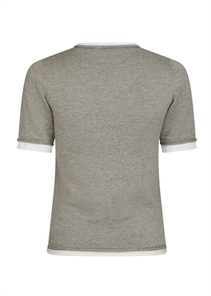 Fauna double knit tee Light Grey Melange Neo Noir 